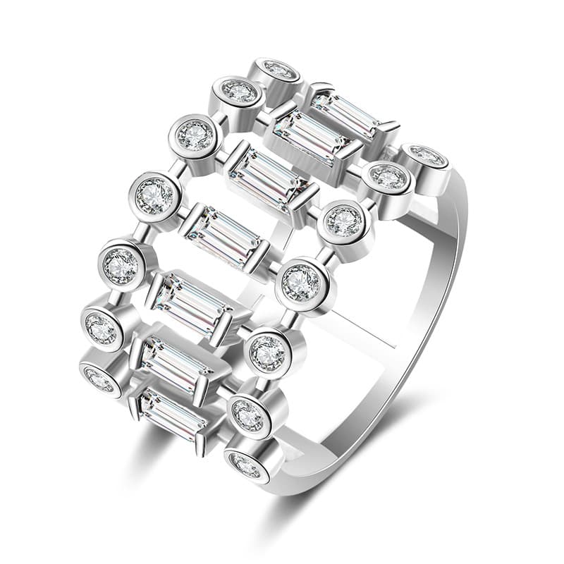 Emerald Gold-plated Hollow Ring Setting 5